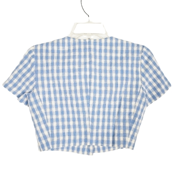 ZARA gingham plaid top blogger favorite NWT - Picture 2 of 7